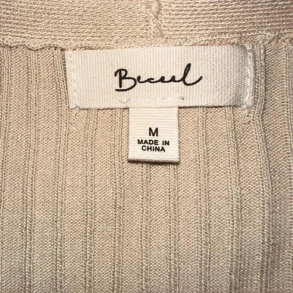Becool Long Ribbed Cardigan Sweater Sz M - Picture 8 of 8